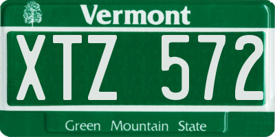 VT license plate XTZ572