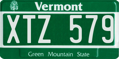 VT license plate XTZ579