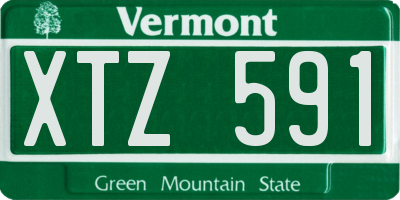 VT license plate XTZ591