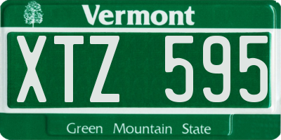 VT license plate XTZ595