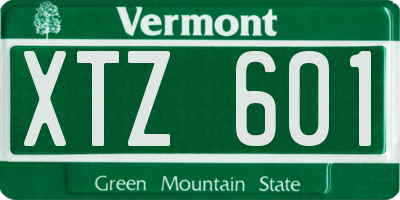 VT license plate XTZ601