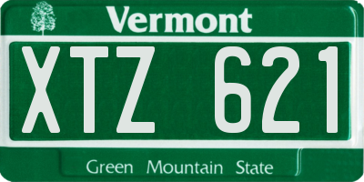 VT license plate XTZ621