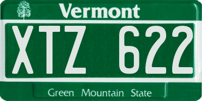 VT license plate XTZ622