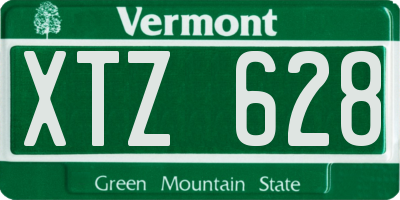 VT license plate XTZ628