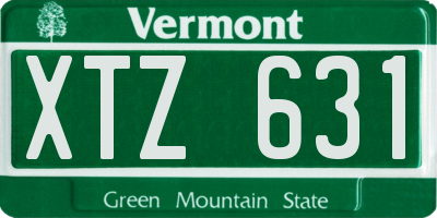 VT license plate XTZ631