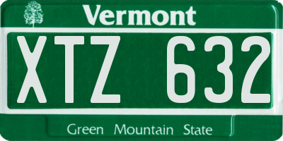 VT license plate XTZ632
