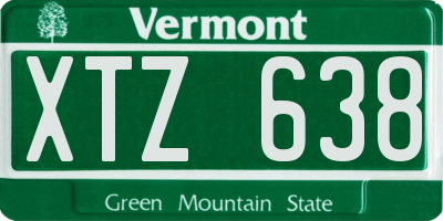 VT license plate XTZ638