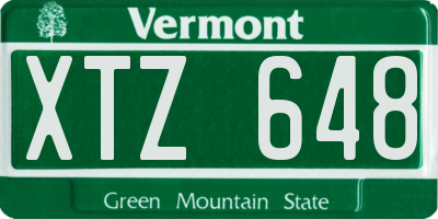 VT license plate XTZ648