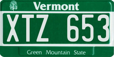 VT license plate XTZ653