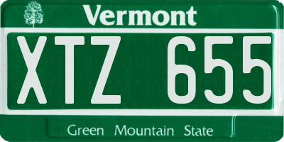 VT license plate XTZ655