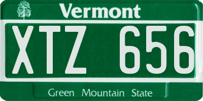 VT license plate XTZ656