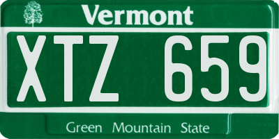 VT license plate XTZ659