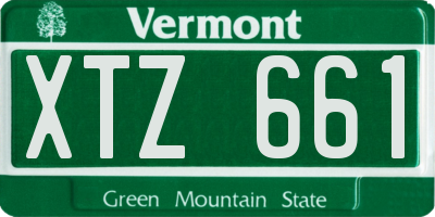 VT license plate XTZ661