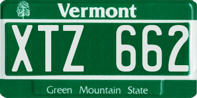 VT license plate XTZ662