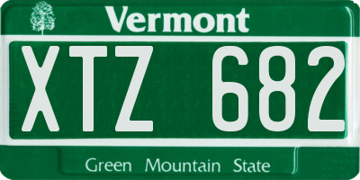 VT license plate XTZ682