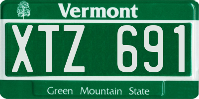 VT license plate XTZ691