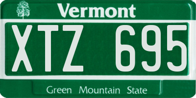 VT license plate XTZ695