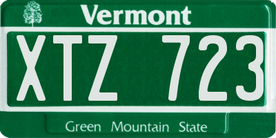 VT license plate XTZ723
