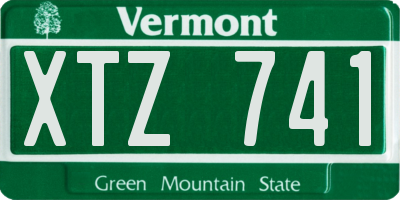 VT license plate XTZ741
