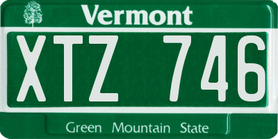 VT license plate XTZ746