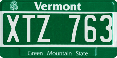 VT license plate XTZ763
