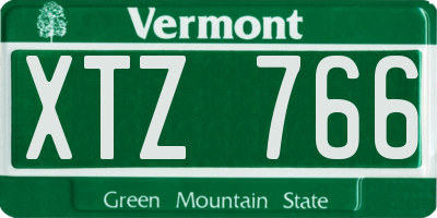 VT license plate XTZ766