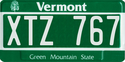 VT license plate XTZ767