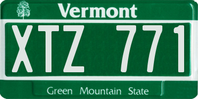 VT license plate XTZ771