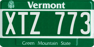 VT license plate XTZ773