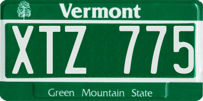 VT license plate XTZ775