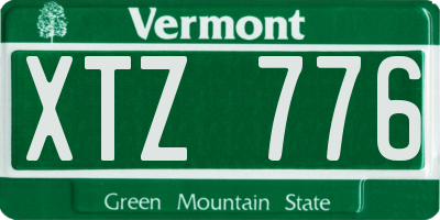 VT license plate XTZ776