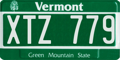 VT license plate XTZ779