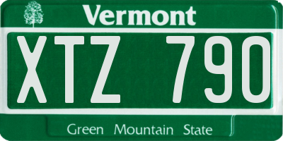 VT license plate XTZ790