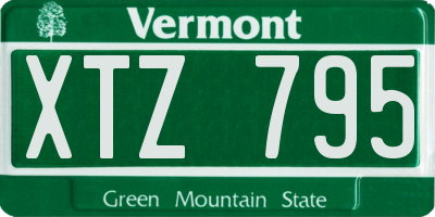 VT license plate XTZ795