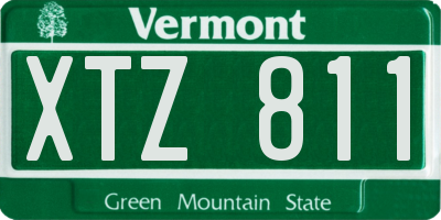 VT license plate XTZ811