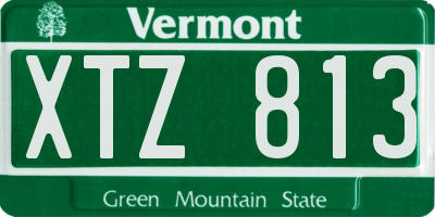 VT license plate XTZ813