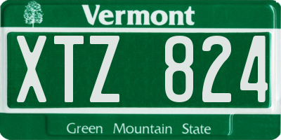 VT license plate XTZ824
