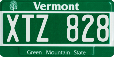 VT license plate XTZ828