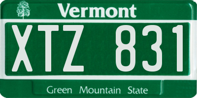 VT license plate XTZ831