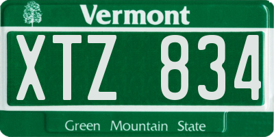 VT license plate XTZ834