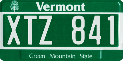 VT license plate XTZ841
