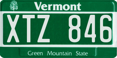 VT license plate XTZ846