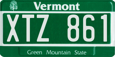 VT license plate XTZ861