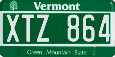 VT license plate XTZ864