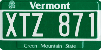 VT license plate XTZ871