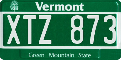 VT license plate XTZ873