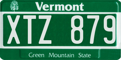 VT license plate XTZ879
