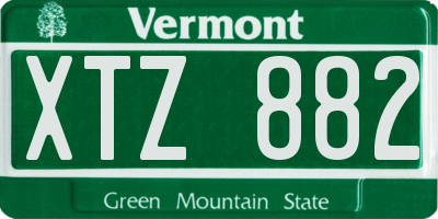 VT license plate XTZ882