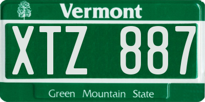 VT license plate XTZ887