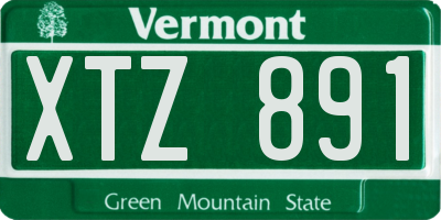 VT license plate XTZ891